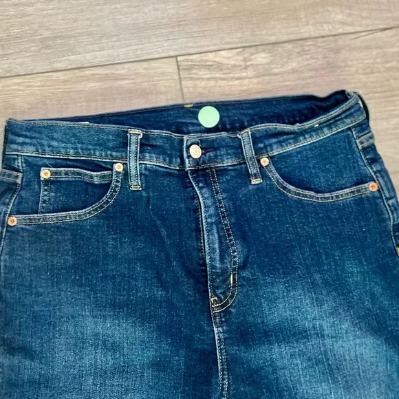 GAP |  Kick Fit High Rise Blue Jeans Straight Leg Long (32/14L) - Picture 4 of 6